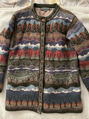 Icelandic design Wool Jacket Women’s M multi colored